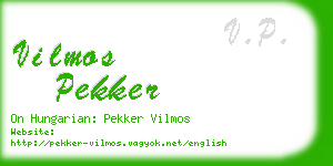 vilmos pekker business card